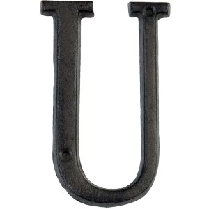 Litinové písmeno U 13 cm