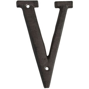Litinové písmeno V 13 cm