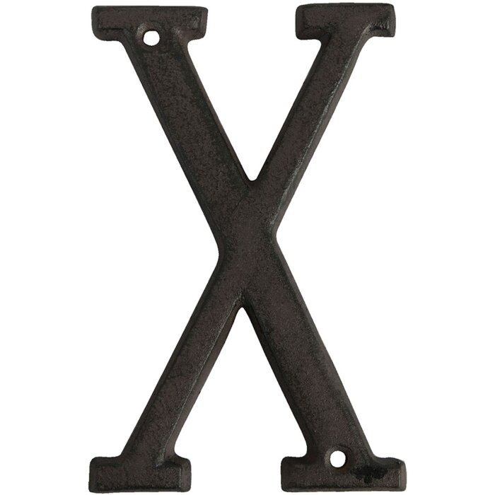 Litinový dopis X 13 cm