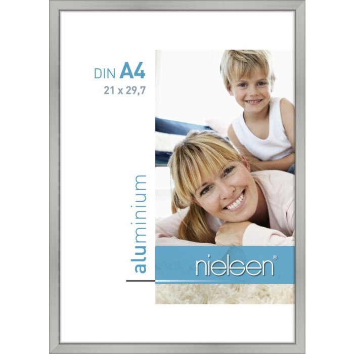 Hliníkový rám Nielsen Classic 21x29,7 cm stříbrný matný Rám na certifikáty DIN A4