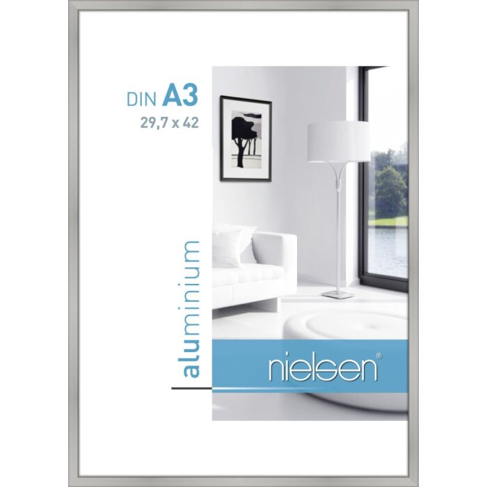 Hliníkový rám Nielsen Classic 29,7x42 cm stříbrný matný Rám pro certifikáty DIN A3