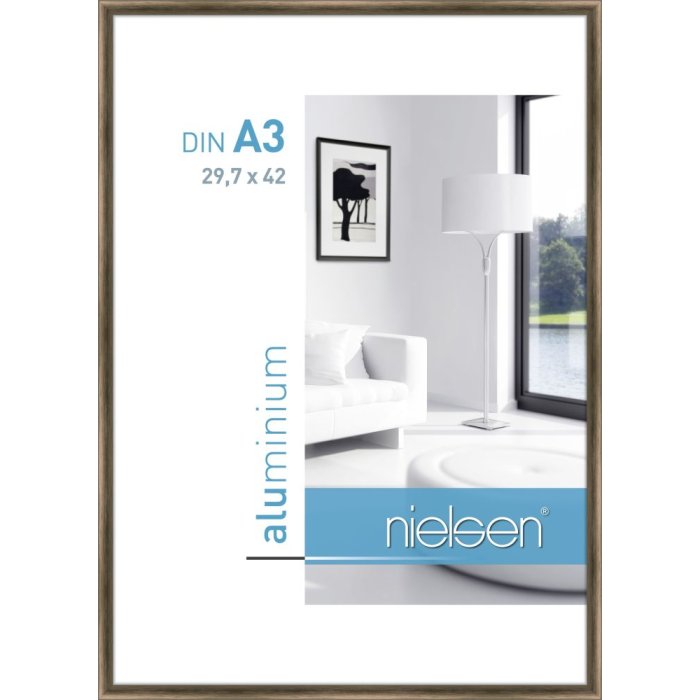 Nielsen hliníkový rám Classic 29,7x42 cm struktura ořech DIN A3
