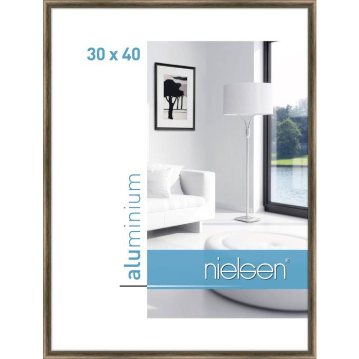 Nielsen hliníkový rám Classic 30x40 cm struktura ořech