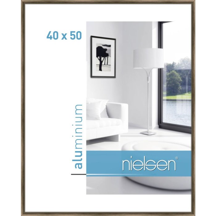 Nielsen hliníkový rám Classic 40x50 cm struktura ořech