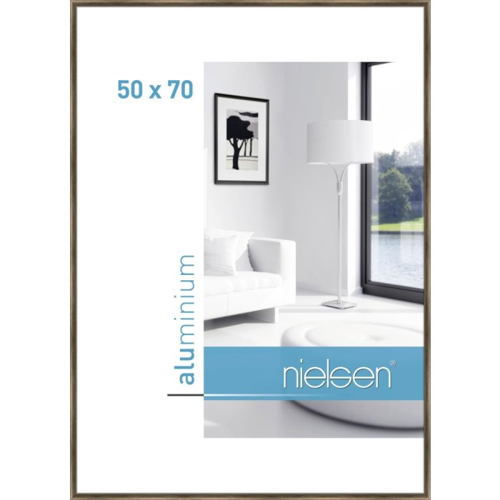 Nielsen hliníkový rám Classic 50x70 cm struktura ořech