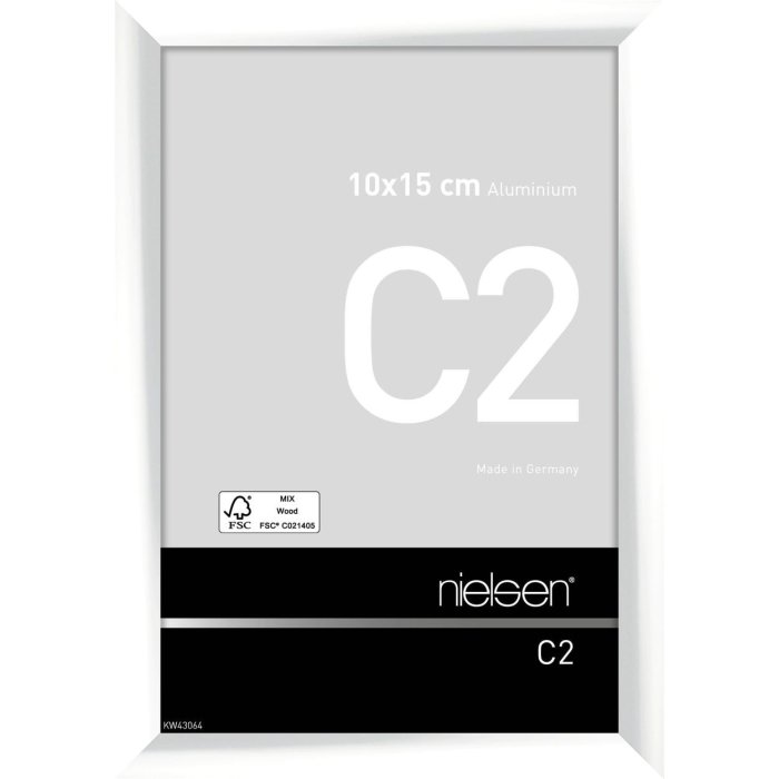 Nielsen hliníkový rám C2 10x15 cm bílý lesklý