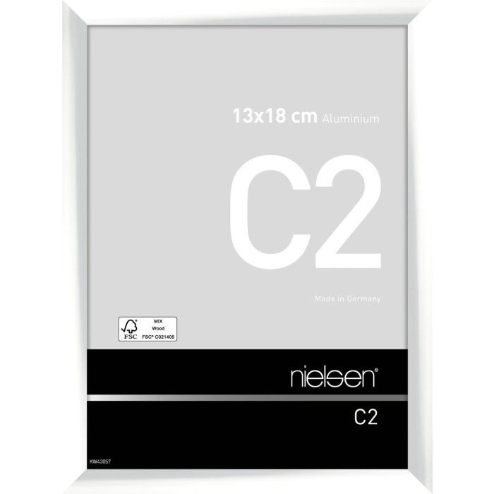 Nielsen hliníkový rám C2 13x18 cm bílý lesklý