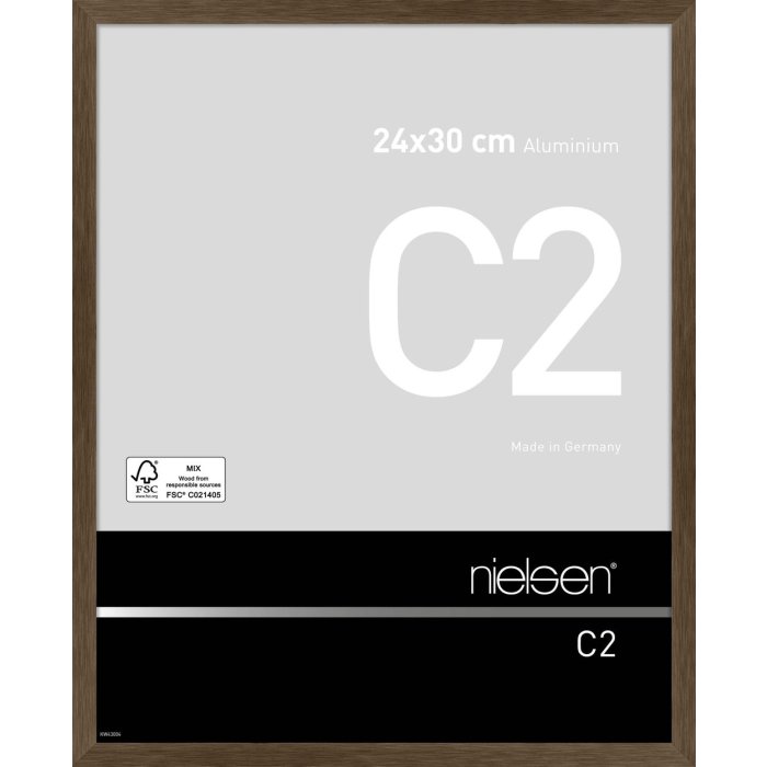 Nielsen hliníkový rám C2 24x30 cm struktura ořech matný