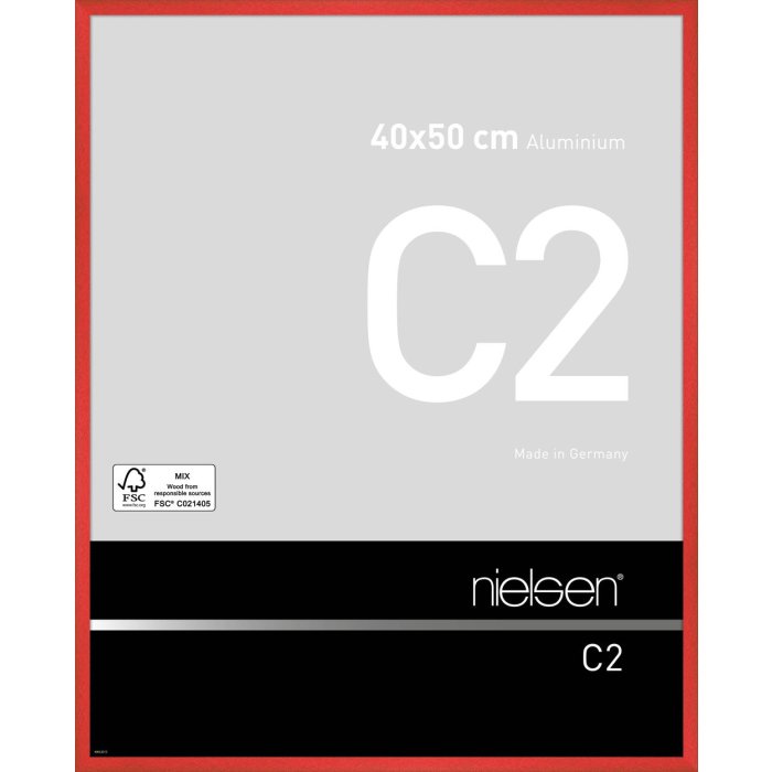 Nielsen hliníkový rám C2 40x50 cm tornádo červená