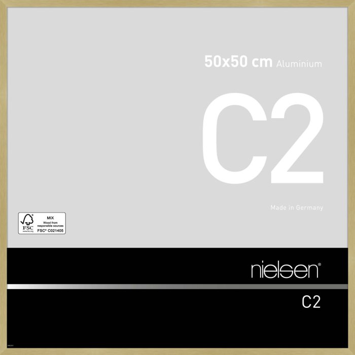 Nielsen hliníkový rám C2 50x50 cm struktura zlatý matný