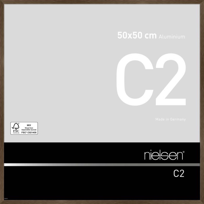 Nielsen hliníkový rám C2 50x50 cm struktura ořech matný