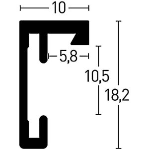 Nielsen C2 hliníkový rám 50x60 cm struktura šedá matná