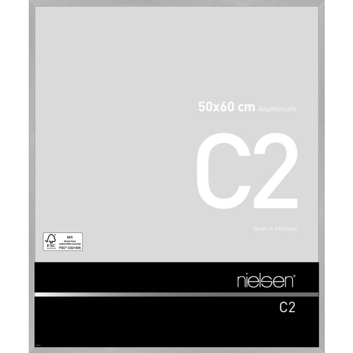 Nielsen hliníkový rám C2 struktura stříbrná matná 50x60 cm