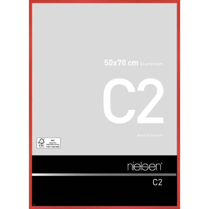 Nielsen hliníkový rám C2 50x70 cm tornádo červená