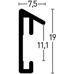 Hliníkový rámeček Nielsen Pixel 21x29,7 cm černý rámeček na certifikáty DIN A4