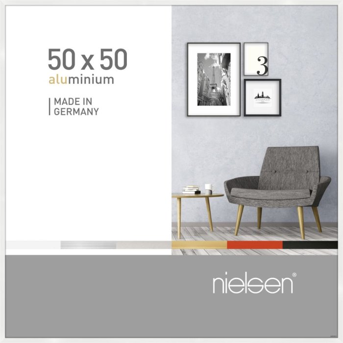 Nielsen hliníkový rám Pixel 50x50 cm bílý lesklý