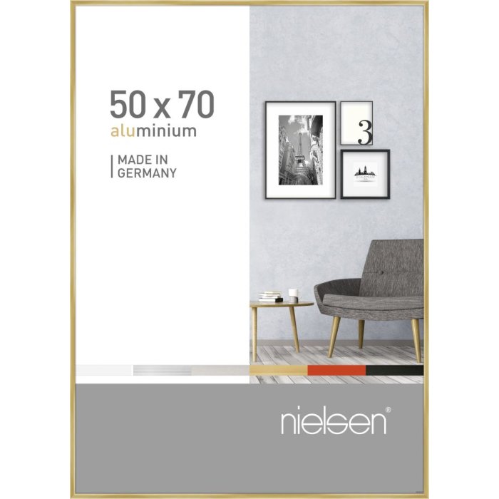 Nielsen hliníkový rám Pixel 50x70 cm zlatý lesklý