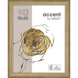 Dřevěný rám Ascot 13x18 cm zlatý