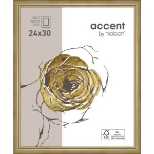 Dřevěný rám Ascot 18x24 cm zlatý