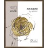 Dřevěný rám Nielsen Ascot 40x50 cm tmavě hnědý zlatý zadní panel z MDF pro vysoké formáty na šířku