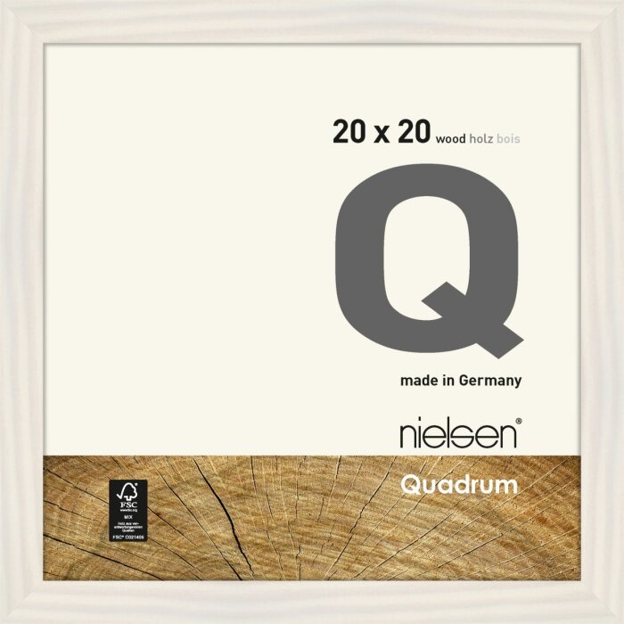 Nielsen dřevěný odnímatelný rám Quadrum 20x20 cm bílý