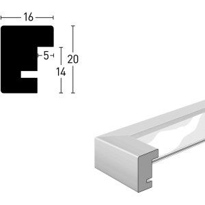 Nielsen dřevěný odnímatelný rám Quadrum 20x20 cm bílý