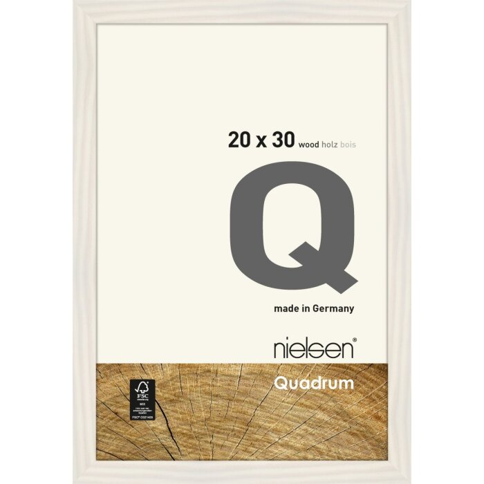 Dřevěný odnímatelný rám Quadrum 20x30 cm bílý