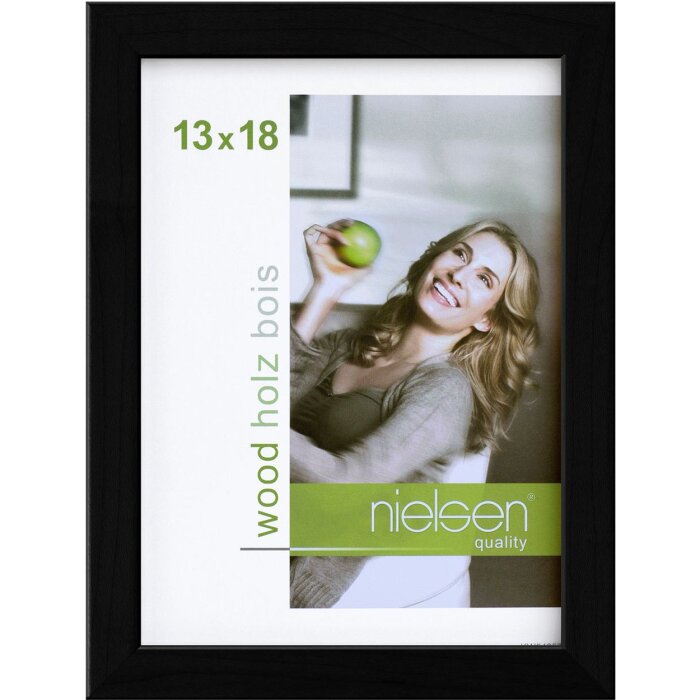 Nielsen dřevěný odnímatelný rám Quadrum 42x59,4 cm černý DIN A2 borovice dřevo