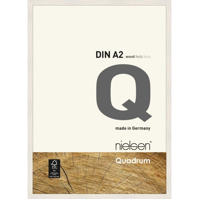 Dřevěný rám Nielsen Quadrum 42x60 cm DIN A2, bílá borovice, formát portrét-krajina