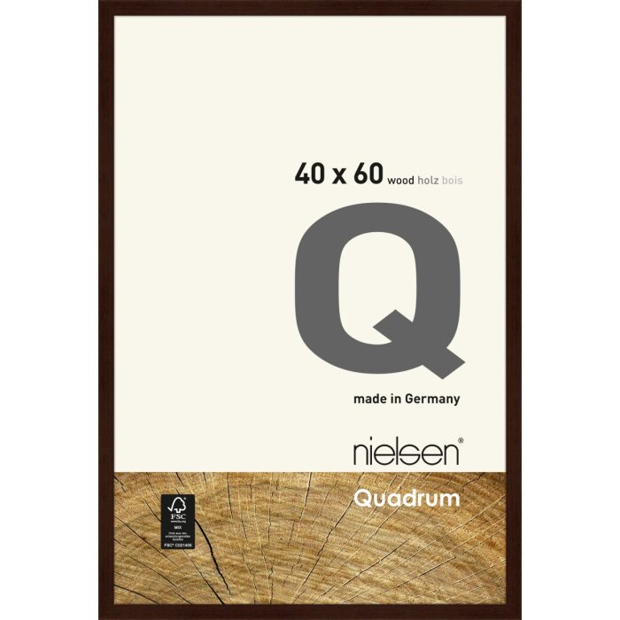 Quadrum 40x60 cm dřevěný rám wenge na klipsu