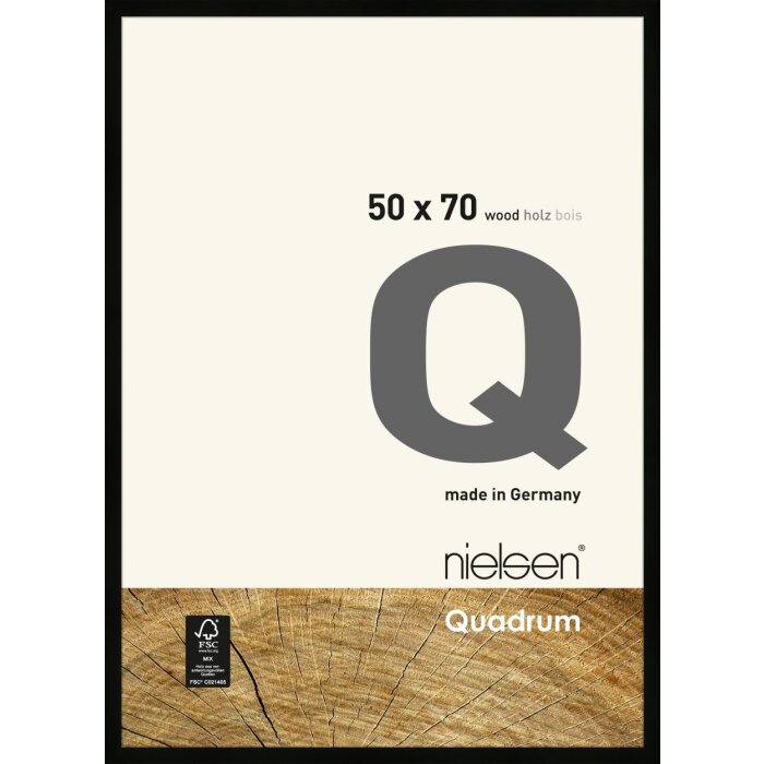 Nielsen dřevěný odnímatelný rám Quadrum 50x70 cm černý