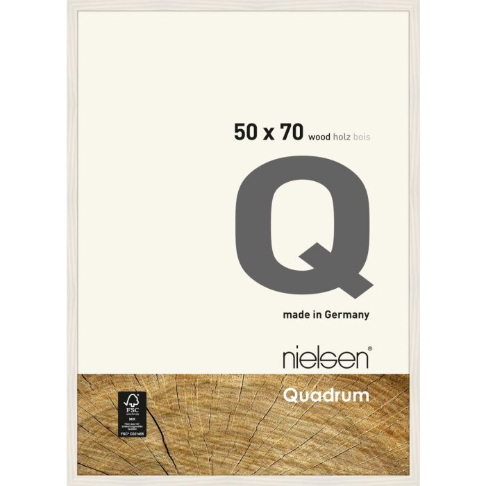 Nielsen dřevěný odnímatelný rám Quadrum 50x70 cm bílý