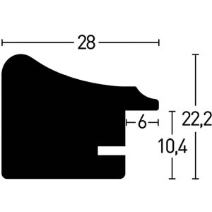 Nielsen dřevěný rám Derby 30x40 cm palisandr