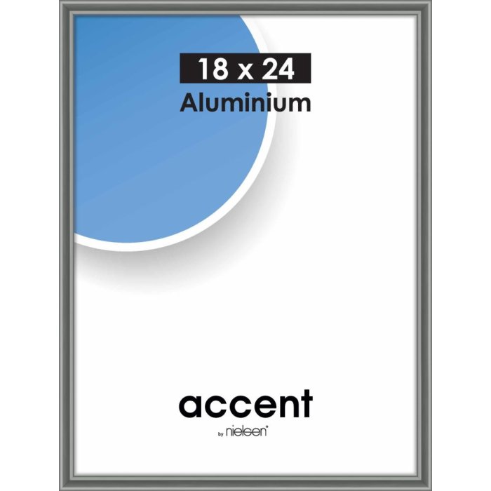 Nielsen Accent hliníkový rám 18x24 cm ocelově šedý lesklý