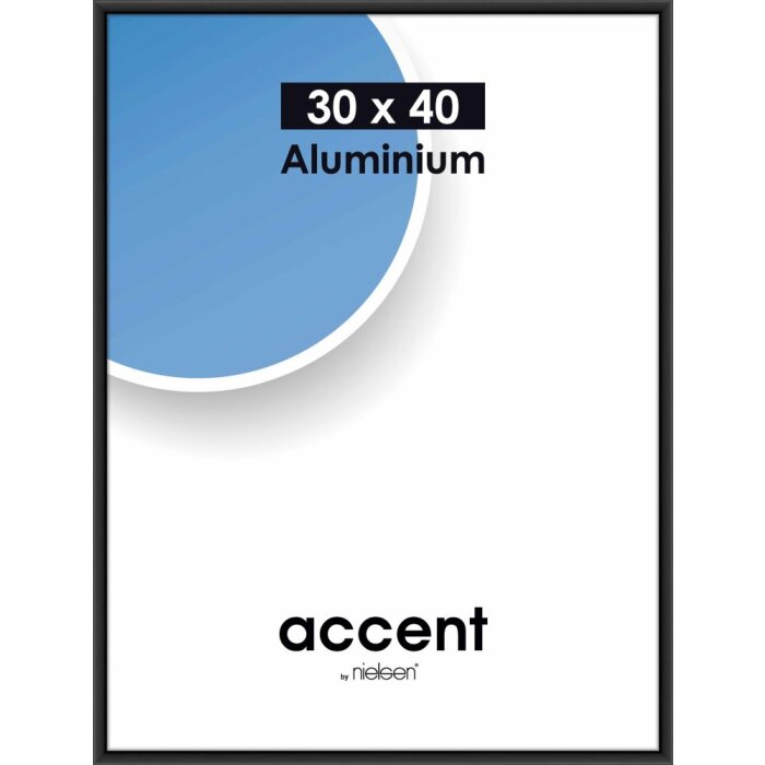 Nielsen hliníkový rám Accent 30x40 cm černý matný
