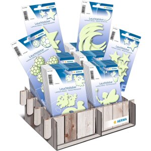 HERMA Leuchtsticker Mond, Farbe: Weiß, Größe: 10 x 10 cm, 3 Stück