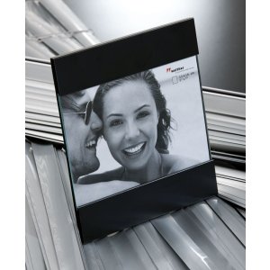 Kovový fotorámeček Walther AVA černý matný 15x20 cm