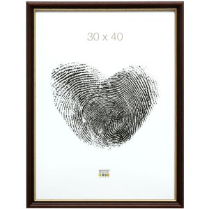 Deknudt dřevěný rám S406 ořech 20x30 cm zlatý okraj
