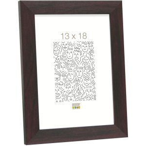 Plastový rám S41VH4 mahagon 18x24 cm