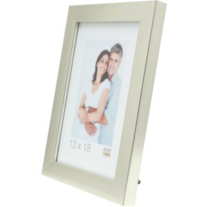 Plastový rám S41VD4 stříbrný lesklý 9x13 cm