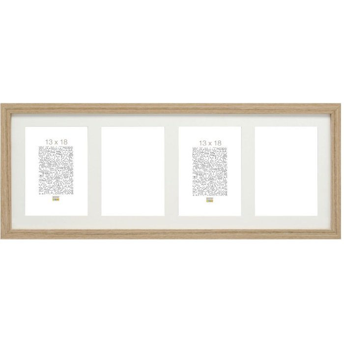 Deknudt dřevěný galerijní rám S66KB4 béžový 4 fotografie 13x18 cm