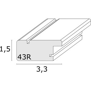 Deknudt dřevěný rám S43RE 13x18 cm bílý - stříbrný okraj