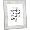 Deknudt dřevěný rám S43RE 13x18 cm bílý - stříbrný okraj