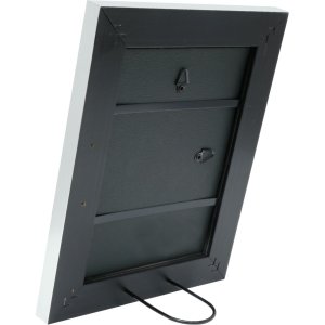Dřevěný rám Deknudt S43RE 15x15 cm černý - stříbrný okraj