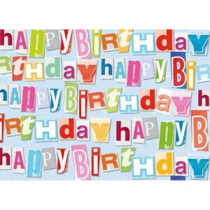 Artebene Papier Happy Birthday Long Island 50x70 cm 80g...
