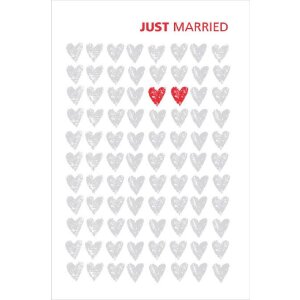 ARTEBENE Karte Just Married Herzen Hochzeitskarte in Rot...