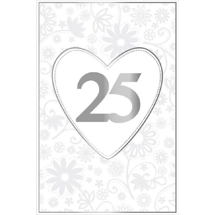 ARTEBENE Karte Silberhochzeit mit Umschlag silberfarben