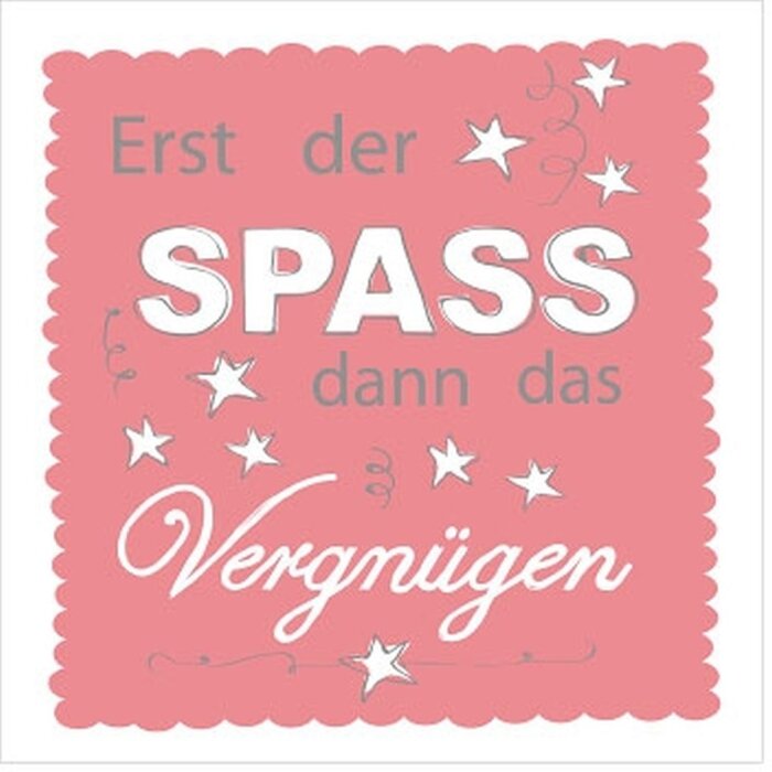 Papírové ubrousky 25x25 cm Nejdříve zábava... korál