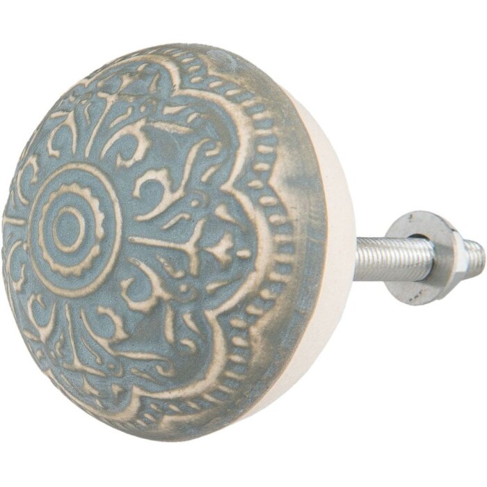 Dekor modrá stará bílá (63876)